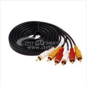 3 Meter drei zu drei sechs mutige Gold Lotus Kopf Audio Verbindungideo linie 3rca groß linie