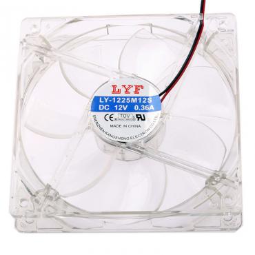 12cm mit blauem licht transparent Crystal kabinett Fan lüfter abgas Fan