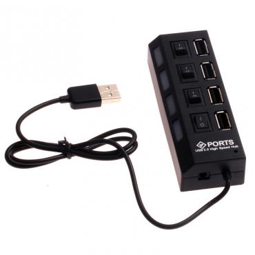mit unabhängigen Lampe 4 Port USB Hub Hafen USB2.0 Verbindungier USB Hub Splitter