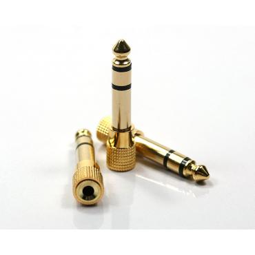 VerbindungerGoldet Kopf 6.35mm 3 5mm Frauen plating Reverbindungolution professionelle Stereo Umstellung Kopf Adapter