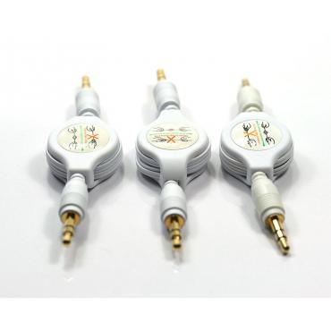3 5mm männliche aux VerbindungerGoldet Kopf Audio Lautsprecher Car Audio Verbindungerbindung linie