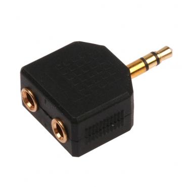 VerbindungerGoldet 3 5 männlichen einen punkt zwei weibliche Audio Lautsprecher um zwei Kopfhörer paar Stecker