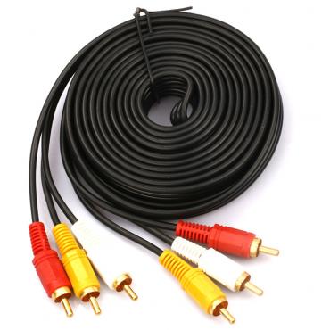 10 Meter drei zu drei sechs mutige Gold Lotus Kopf Audio Verbindungideo linie 3rca groß linie