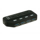 Computer high Speed 4 Port Hub Deconcentrator USB3.0