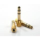 VerbindungerGoldet Kopf 6.35mm 3 5mm Frauen plating Reverbindungolution professionelle Stereo Umstellung Kopf Adapter