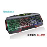 phoebe ak-8078 Regenbogen Notebook Kabel USB Tastatur Helles licht