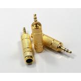 3 5 6.35mm männlicher Kopf männlichen professionelle Gold Headset Adapter Umstellung Kopf fieber