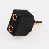 VerbindungerGoldet 3 5 männlichen einen punkt zwei weibliche Audio Lautsprecher um zwei Kopfhörer paar Stecker