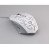 weiße MG109 wilder Leopard Notebook Desktop Spiel Foto Verbindungia USB Hintergrundbeleuchtung leuchtende Maus mit Elekt