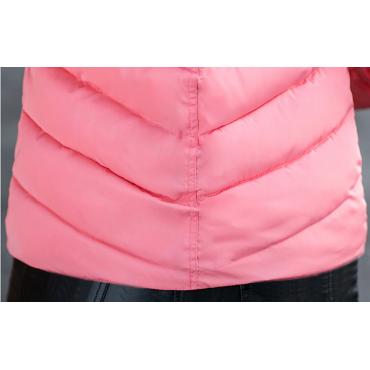 aus Baumwolle Gepolsterte  Jacke im Herbst und Winter die slim Mantel mit Kapuze Damen Damen wadded Jacke plus Size
