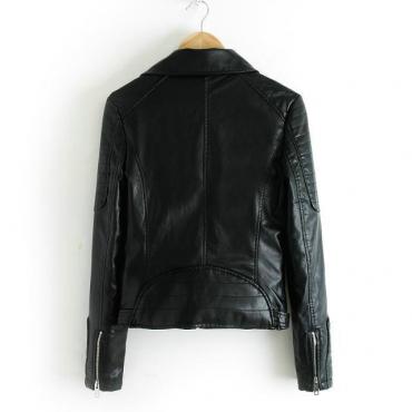 neue Fashion Faux weichen Lederjacken Damen heißen Herbst Winter Schwarzen Blazer reißverschlüsse Mantel Motorrad