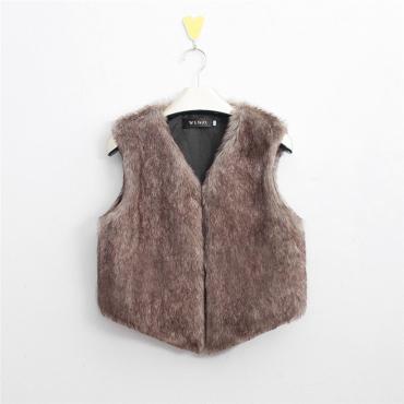 heiße Marketing Damen Mode neue Weste Ärmellose Jacke lange Haare Jacke Weste