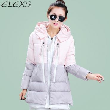 Damen im Winter zunehmen lange warm Vermummte Mäntel für Damen im Winter lange Ärmel Jacken Damen Parkas e638