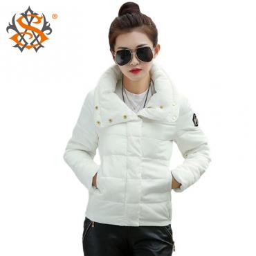 Herbst Winter Damen grundlegende Jacke Mantel weibliche slim aus Baumwolle lässig Schwarzen Jacken Mäntel Kragen Mark