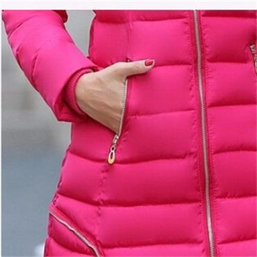 heißer Mode Damen Kleider Wintermantel waschbär Pelzkragen warme Mäntel Frau lange OberBekleidung Dicken Parkas daunenj