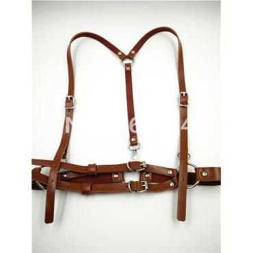 Top Fashion Punk Harajuku handgefertigte o Ring Strumpfbänder Leder körper Formt geschirr Taillengürtel bondage