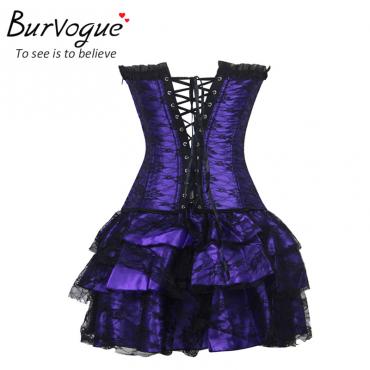 burVogue sexy underbust Korsett und Bustier Spitzen Abend Damen Kleidung casual plus Size push up gothic Korsett