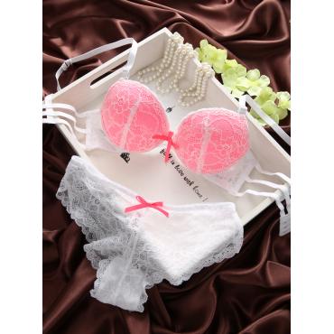 neuer Junger Mädchen süß Ausschnitt Baumwolle Spitzen push up sexy dünn dick Büstenhaltersatz Vintage heiße Verkauft