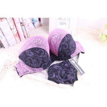 plus Grösse 36 38 40 c tt Rosa dessous Set von Spitzen Blumen gay Unterwäsche push up BH und Höschen Sets