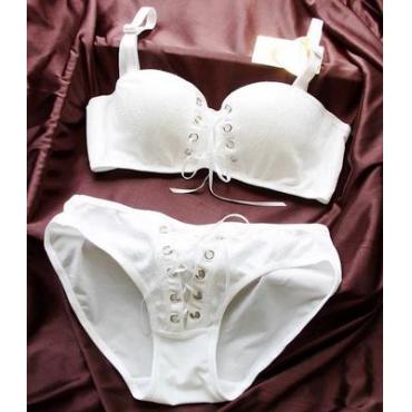Japanische super sexy push up BH intimitäten mit Weissen und Schwarzen Prinzessin Riemen gürtel Spitzen Damen BH Set
