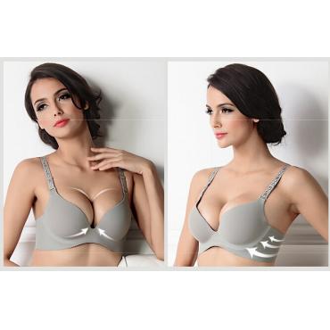 neue Moden Tiefe v Hals sexy Mädchen BHs Damen ein Stück Unterwäsche einen cHip sutian dick Drücken die Nahtlose Damen