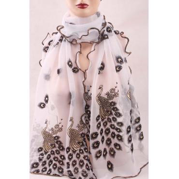 wunderbare Chiffon Pfau lange weichen Schal mehr Farbe Grösse 190 * 43mm wrap Schal hat für Modebewusste Damen mädch