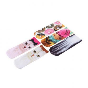 1pair 3d gedruckte Socken Männer Damen neue unisex süß DekolleTee Söckchen mehrere Farben Baumwolle Socke Damen