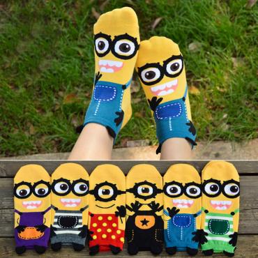 neue despicable me Socken Mädchen & Cartoon kurze Socken Lady und Baumwolle tragen Damen dreidimensionale Socke