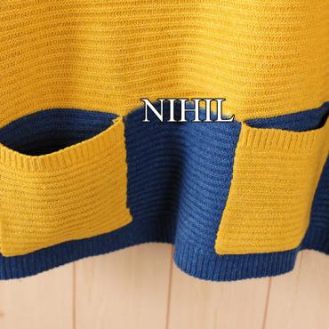 pathwork Damen GeStrickten Pullover neue Mode lange Ärmel o Hals Bekleidung Damen Taschen Lockere Pullover