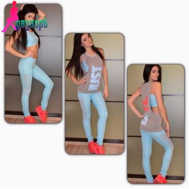 gagaopt Machte Mode drei Stücke TrainingsAnzüge Setzen Sport Anzug T Shirt Panzer leggins kostüme