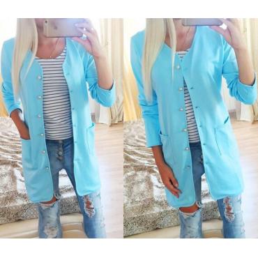 heißes Verkauf Europa und Amerika neue Mode Damen einreihig Mantel Süssigkeiten Farbe Mantel Damen Trenchcoat