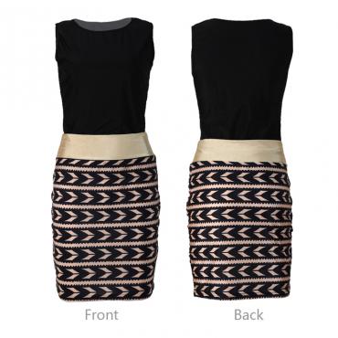 elegante Mode Damen Sommer Bodycon Kleidung Abend Cocktail Party sleevesless Floralen Mini Kleid zwei Stücke