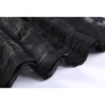 Damen Rock American Apparel tüll Rock mit hoher Taille Tutu Röcke und Chiffon Schwarz karierten Streifen aus organz