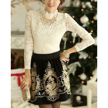 Schwarze grunge faldas Röcke Stickereien Vintage Damen xxl retro Mini tüll Rock tragen Damen im büro zu arbe