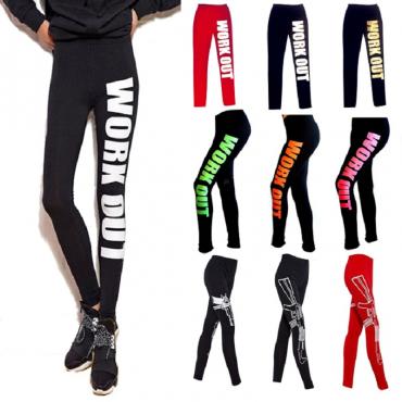 heißer Mode wohl Damen Training fit Geschenk eng anliegende Hosen trainieren tu es Print Sport