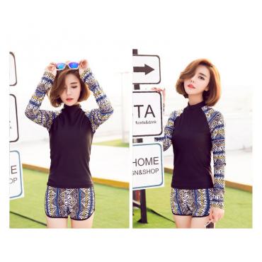 Badehosen Damen Badeanzug Hoch Hals Bikini Damen Badeanzüge und Badehosen tragen Grösse Treiben Schwimmen de Marche