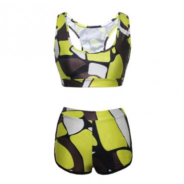 Tankini 3d Drucken Bikini zwei Stück Badeanzug weibliche Badehosen Strand atmungsaktive Badeanzug Maillot de Bain