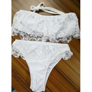 sexy Bademode Badeanzug retro Bikini Setzen Verband Fest Drücken biquini full Lace Badeanzug Bandeau Badeanzug Bikinis