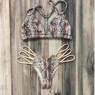 die neuen Bikini straped Badeanzug Bademode Badeanzug Print Bikinis Damen Feste Drücken die Brasilianischen Bikini Mail