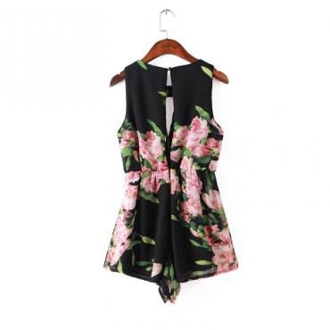 Sommer süß Chiffon Floral Strampler Womens Sommer Playsuits Overall auf Versandkosten Zurück