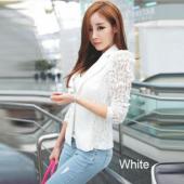 sexy Damen kurze Stil Spitzen lange Ärmel ein Knopf fit halten Bluse Jacke Mode Anzug