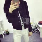 laisiyi Versandkosten neue Herbst Jacke Koreanischen Damen Wildleder Mantel slim lange Ärmel alle mit kurzen Jacken