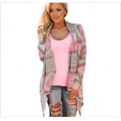 Jacken Mäntel neue Mode unregelmäßigen Langärmelige Pullover Damen druckgeschwindigkeit Frühling im Herbst Dünnen Mantel