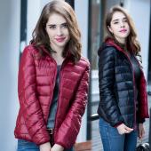 die neuen Winter zwei Seite Damen 90% Weisse Ente Daunenjacke Damen Vermummte ultra Light auf Jacken warmen
