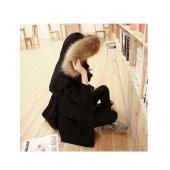 neuer Wintermäntel Damen Jacken echte Grosse waschbär Pelzkragen dick Gepolsterte  futter Damen Baumwolle