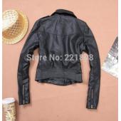 Herbst im Frühjahr Damen Kleidung kurze Mode Lederjacke Damen Lockere Jacke Motorrad Jacke Leder Bekleidung für Frau