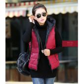 Frühjahr Verdickung OberBekleidung Vermummte Muster modischen casual Baumwolle Damen Weste Jacke Motorrad Weste frei