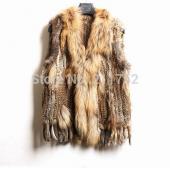 Hochwertige heiß Verkauf einzelhandel Grosshandel waschbär hund Pelzkragen schneiden Damen aus natürlichen Hasen Fell