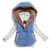 heiß Verkaufen Damen BaumwollJacke Ärmellose Damen Mantel Hoody Winter Baumwolle Dicken Damen Jacke