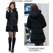 Damen Parka wadded Jacke weibliche WinterJacke Damen OberBekleidung schlanken Mädchen Jacken mittellang runter Baumwolle